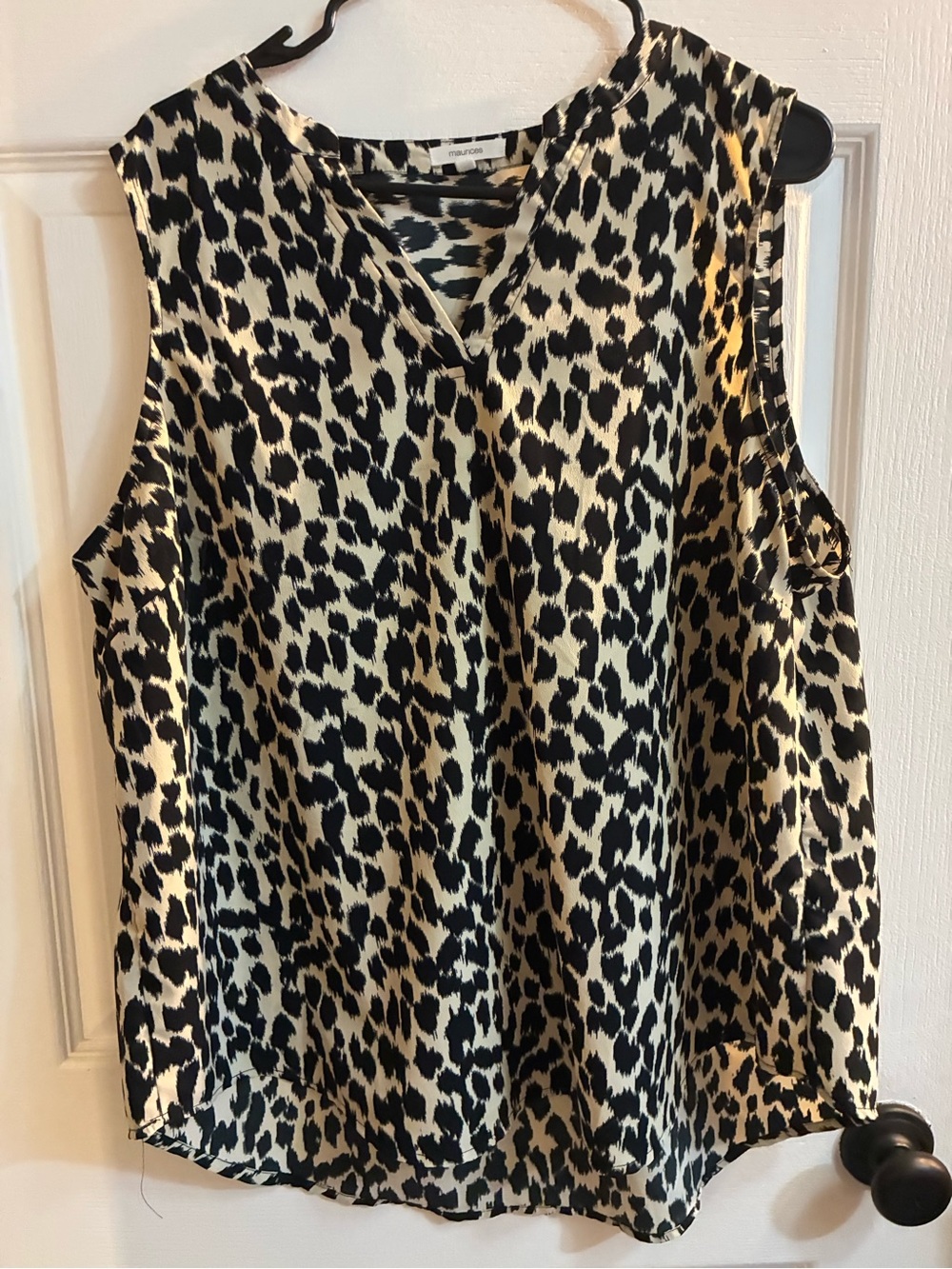 Maurices Leopard Print Sleeveless Blouse Top Size 1X Plus